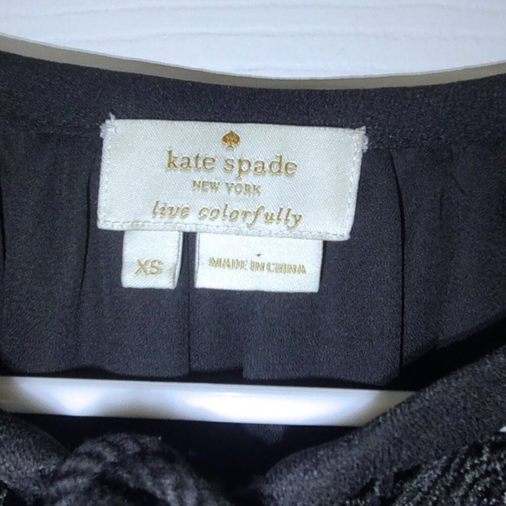 kate spade lace silk sheer blouse XS EUC - Picture 5 of 9